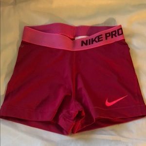 pink nike pro spandex